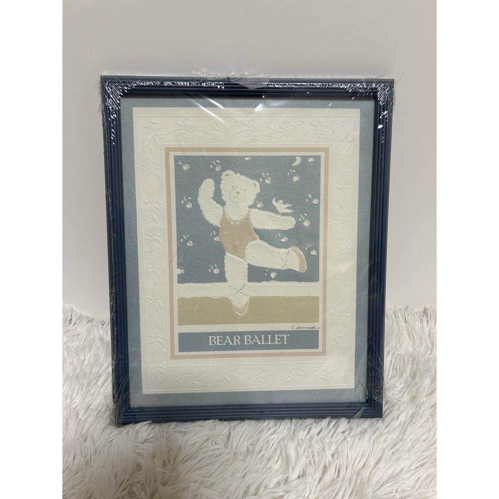 Figi Graphics Art BEAR BALLET Vintage Embossed Pressed E. Brownd Nursery 80s